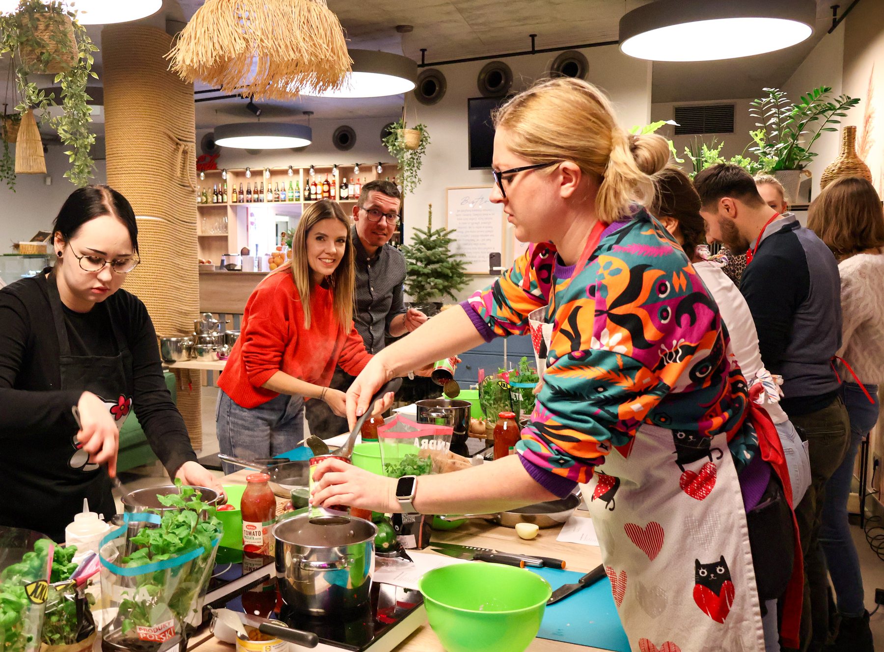 Cooking workshop group